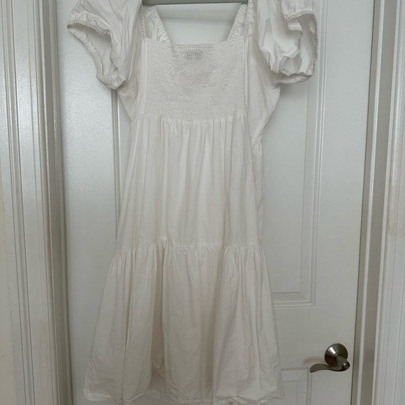 Wray puffed sleeve white dress - Picture 5 of 6